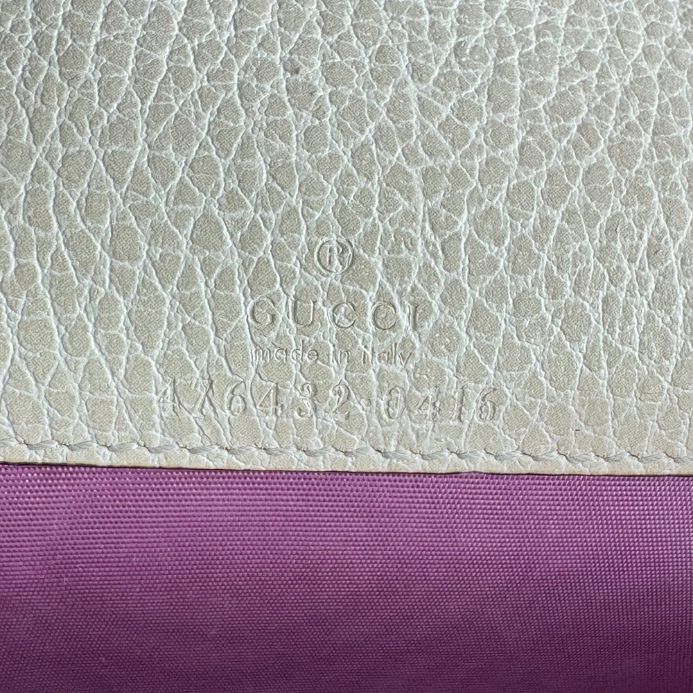 GUCCI Dionysus Super Mini Crystal Beige Leather Crossbody Bag Made in Italy - Picture 14 of 15